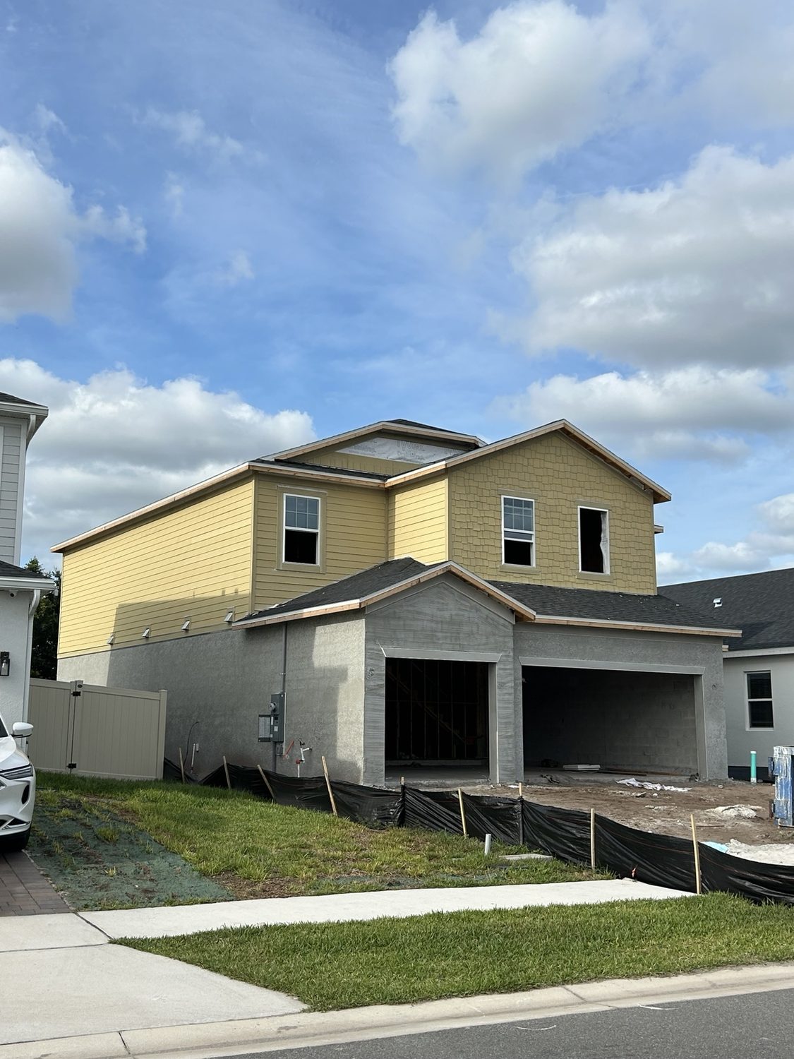 FG Siding installation on new construction