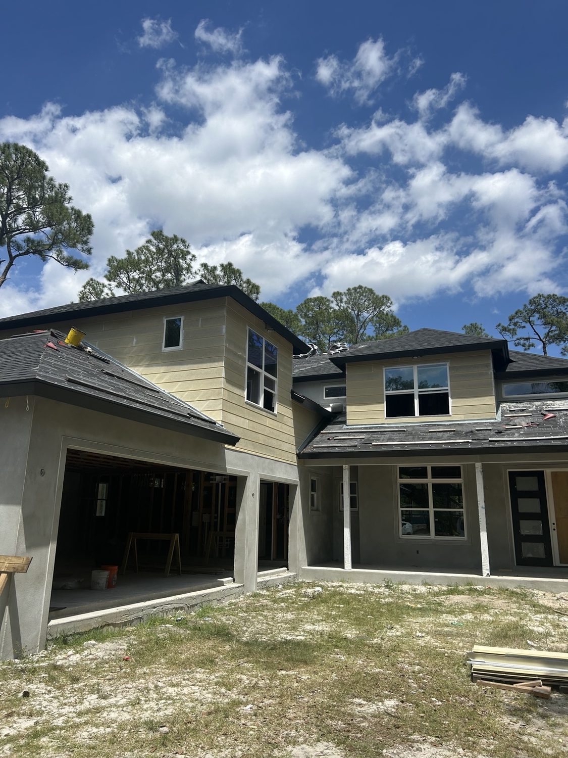 Residential exterior siding installation