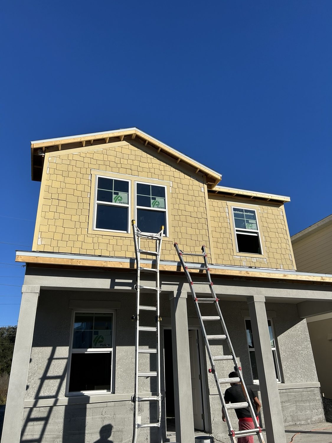 Shake style siding installation